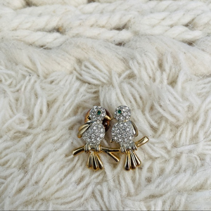 Adorable Lovebirds Pave Brooch‎